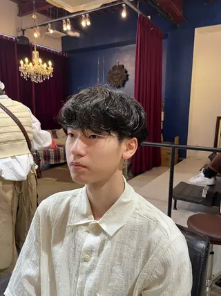 ショート パーマ メンズ トイ ハルトのヘアスタイル