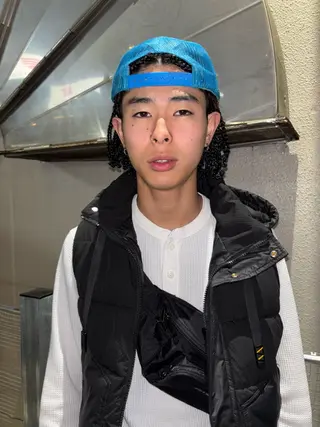 ショート ヘアアレンジ メンズ SALOWIN 神宮前５丁目店所属・メンズ/特殊ヘア パーマ🕷️小夏貴也のヘアスタイル