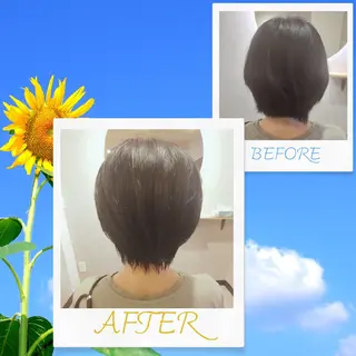 ショート GR 髪質改善トリートメント×ヘッドスパ【ジーアール】所属・🌺中村🌺毎日楽し くなる髪をご提案✨のヘアスタイル