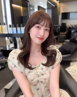 セミロング 髪質改善VALETTE福岡天神所属・髪質改善/レイヤー /韓国ヘアNOBUのヘアスタイル