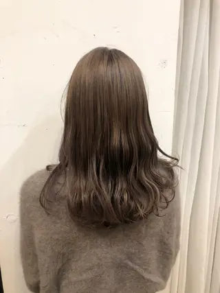 セミロング カラー まろやかカラー🤎 みなとまほのヘアスタイル