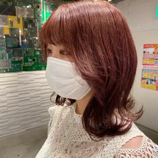 ミディアム カラー MOE🐈‍⬛🎀 エクステ/ワンホンのヘアスタイル