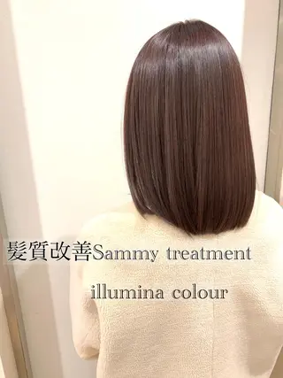 ミディアム カラー パーマ ヘアアレンジ Zina福岡天神🪞 髪質改善🪞レイヤーのヘアスタイル