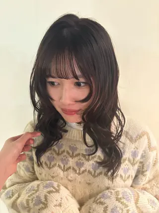 セミロング カラー NORA saya🍀のヘアスタイル