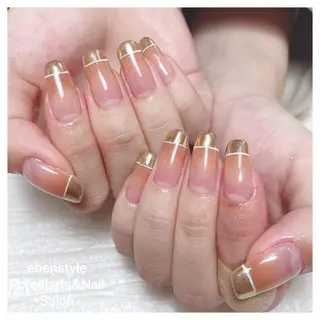 ミディアム ネイル アイブロウ 👑enen style👑のネイルデザイン
