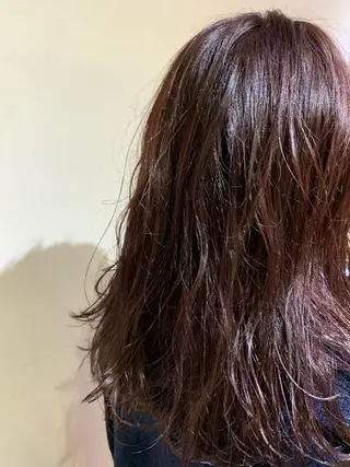 ミディアム パーマ/透明感カラー /ボブ/吉田一生のヘアスタイル