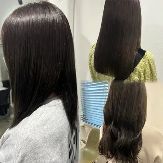 セミロング カラー 髪質改善ストレート /暖色カラー🎀🪞のヘアスタイル