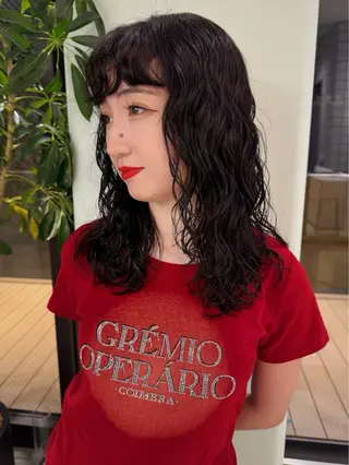 セミロング パーマ 原宿パーマ kazuのヘアスタイル