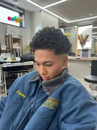 ショート パーマ メンズ ALEAP owl 平野 宏樹のヘアスタイル