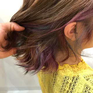 カラー HIKARI🐈⬛ レイヤー×デザインのヘアスタイル