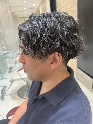 ショート パーマ メンズ 💈メンズ特化 美容師サキ💈のヘアスタイル