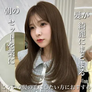 セミロング カラー 似合わせレイヤー/ 透明感カラーのヘアスタイル