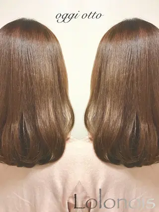 ミディアム カラー パーマ 【天満1艶髪】潤艶/ 髪質改善🌹釣本竜哉のヘアスタイル