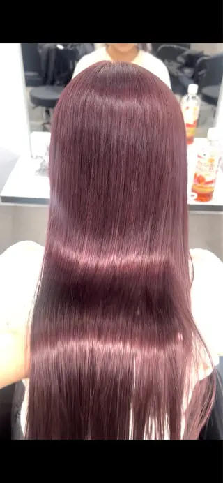 ロング カラー ヘアアレンジ MOE🌙 博多ハイトーンのヘアスタイル