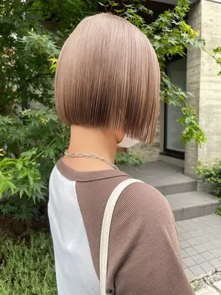 ショート カラー 顔周りカット× 髪質改善【リョウ】のヘアスタイル