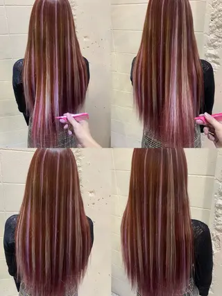 ロング カラー エクステ原宿 シンヤのヘアスタイル