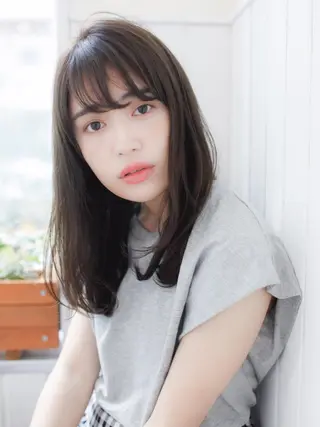 ミディアム カラー マツエク・マツパ 横浜Bob美容師🤎 ERINAのヘアスタイル