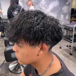 ショート カラー パーマ ヘアアレンジ メンズ キッズ 🔷横浜1のパーマ 職人🔷将太郎のヘアスタイル