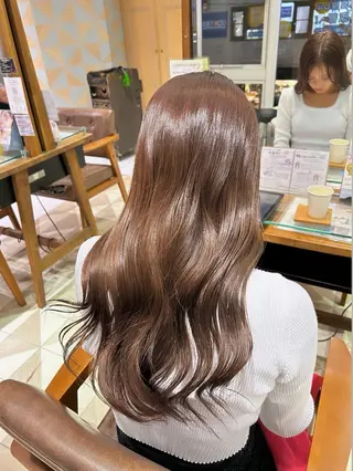 ロング カラー ヘアアレンジ 吉水 彩乃 /ボブ/透明感カラーのヘアスタイル