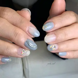 ショート カラー パーマ ヘアアレンジ メンズ キッズ ネイル マツエク・マツパ yuri kaのネイルデザイン