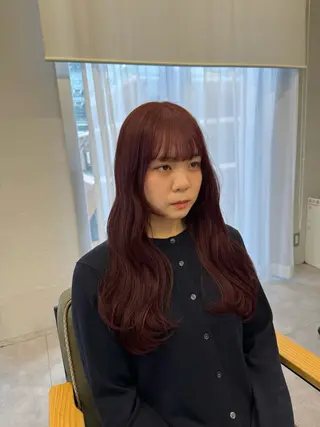 セミロング カラー ヘアアレンジ 暖色系/透明感 治野心のヘアスタイル