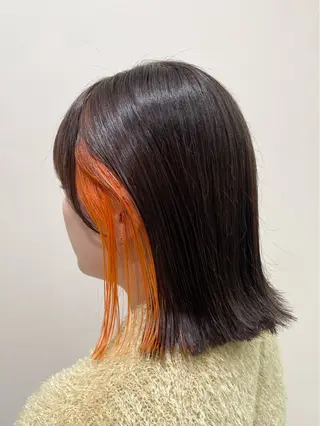 ショート カラー ボブ/インナーカラー /眉毛/Miyuのヘアスタイル