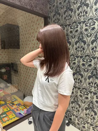 セミロング カラー 北條 一真のヘアスタイル