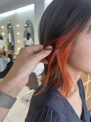 ミディアム 🍂透明感ベージュ カラー🍂森部杏菜のヘアスタイル