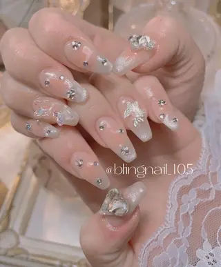 ネイル 23時まで❤︎韓国、 ワンホンネイルのネイルデザイン