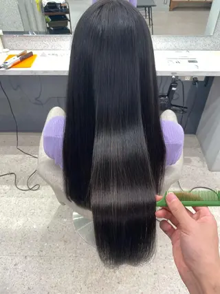 ロング 京都レイヤーカット/ 縮毛矯正/羽柴りくのヘアスタイル