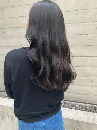 ロング ✨色持ちの良い艶 カラー✨蟹江真世のヘアスタイル