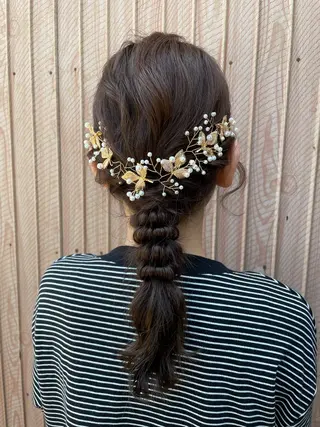 セミロング ヘアアレンジ 豊田 智美のヘアスタイル