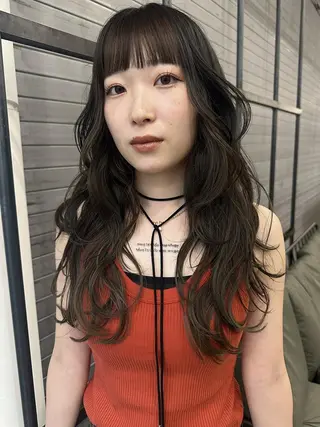 ロング 青木未羽/ベージュ /透明感カラー/松本のヘアスタイル