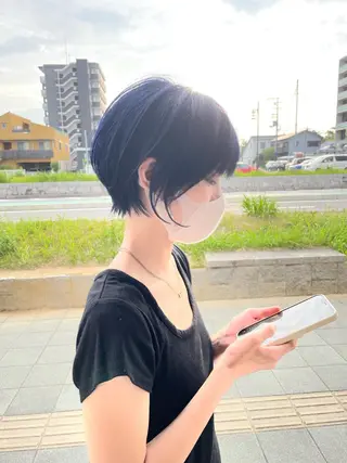 ショート カラー 似合わせスタイル 岡田勇哉のヘアスタイル