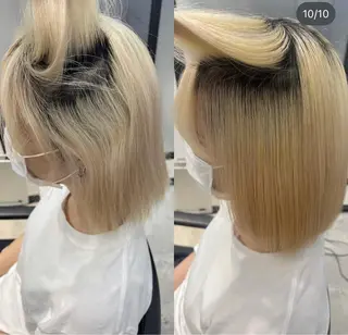 ミディアム ミルクティーベージュ outaのヘアスタイル