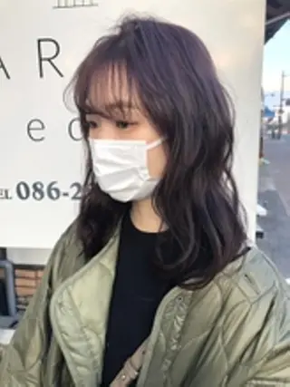 セミロング カラー ARCH FREE予約のヘアスタイル