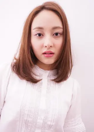 セミロング カラー パーマ ヘアアレンジ 可愛いを作る神 ナオヒロのヘアスタイル