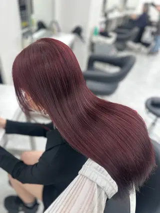 ロング カラー mina/暖色カラー 🥀韓国風カット🥀のヘアスタイル