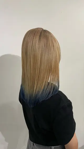 ミディアム カラー ブリーチカラー 🎀ヒナ/トモカ🎀のヘアスタイル