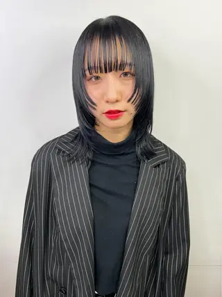 ミディアム 【ロングウルフカット 姫カット】伊藤裕哉のヘアスタイル