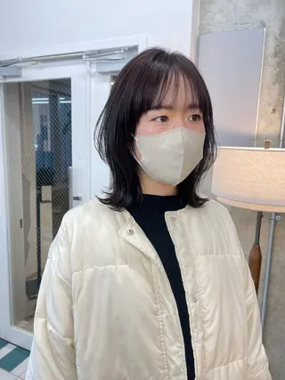 ミディアム 松本 結のヘアスタイル