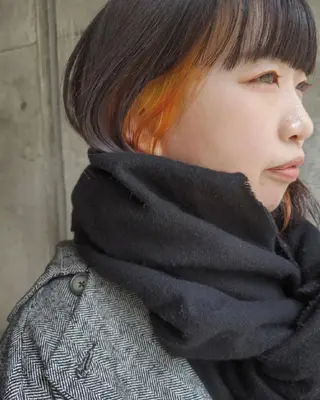 ミディアム カラー ヘアアレンジ 南堀江 möwen ( メーヴェ )所属・mowen RUIのヘアスタイル