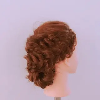 ロング ヘアアレンジ bell couleur , EYELASH ROOM.所属・林 彩花のマツエク・マツパデザイン