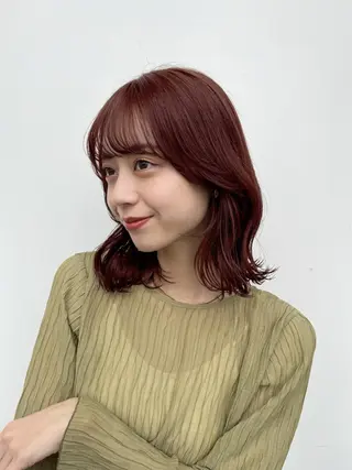 ミディアム カラー 🌱ボブ/レイヤー/ ベージュ/あやみ✨のヘアスタイル