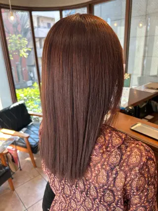 セミロング 暖色カラー🍒🌷 hitomiのヘアスタイル