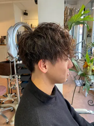 ショート パーマ メンズ BOSHU HAIR所属・【メンズ特化】 茅野　洋介のヘアスタイル