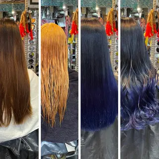 セミロング カラー ヘアアレンジ haco+所属・🌈派手髪エクステ ブレイズ🌈ひろとのヘアスタイル