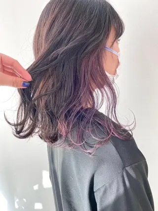 ミディアム カラー momo所属・メンズヘアメイク 🩵Mayuki🩵のヘアスタイル