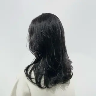セミロング カラー ヘアアレンジ キヨミ 韓国レイヤーカットのヘアスタイル
