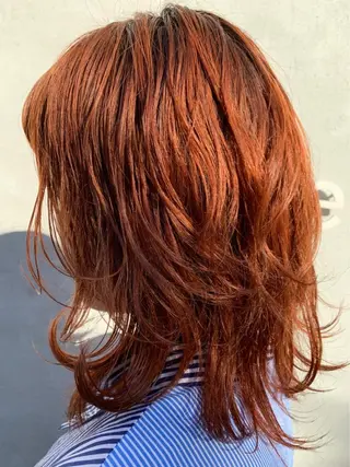 ミディアム カラー めざわ ゆうきのヘアスタイル